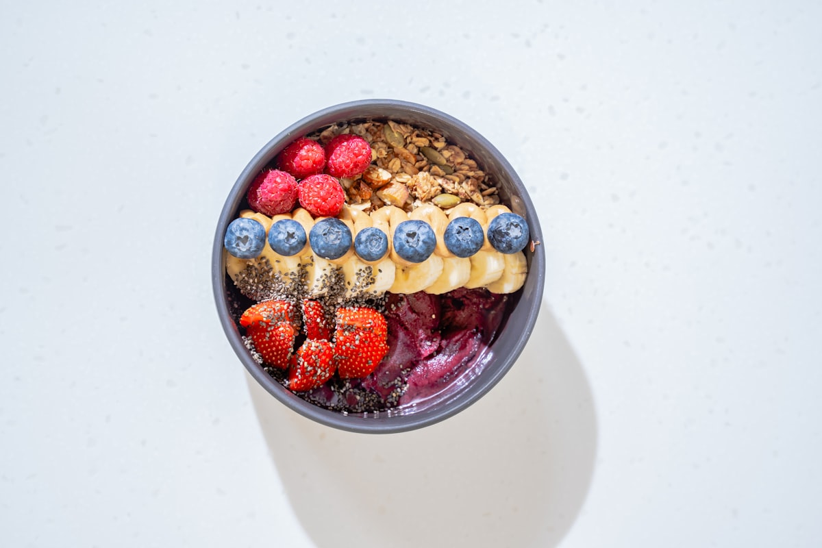 Fresh plant-based vegetables and grains